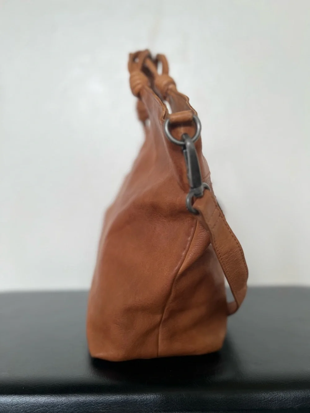 Latico Leathers Cognac Nash Crossbody Handbag - Picture 5 of 15